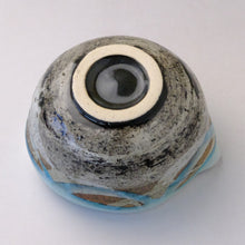 Load image into Gallery viewer, MINOYAKI BLUE NAGASHI KATAKUCHI MATCHA BOWL
