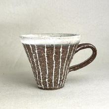 Load image into Gallery viewer, ROKURO WHITE & BROWN GLAZED MUG CUP