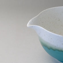Load image into Gallery viewer, MINOYAKI TURQUOISE BLUE KATAKUCHI MATCHA BOWL