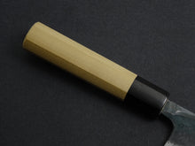 Load image into Gallery viewer, KYOHEI AOGAMI KUROUCHI SANTOKU OCTAGONAL MAGNOLIA HANDLE