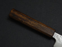 Load image into Gallery viewer, KICHIJI 440C MIGAKI HAMMERED DAMASCUS SUJIHIKI 240MM OAK/BAIKOKU HANDLE