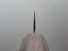 Load image into Gallery viewer, KICHIJI 440C MIGAKI HAMMERED DAMASCUS SUJIHIKI 240MM OAK/BAIKOKU HANDLE
