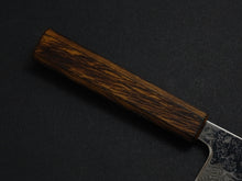 Load image into Gallery viewer, KICHIJI 440C MIGAKI HAMMERED DAMASCUS KIRITSUKE GYUTO 210MM OAK/BAIKOKU HANDLE