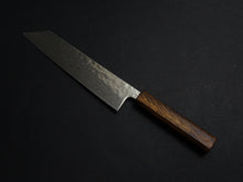 Load image into Gallery viewer, KICHIJI 440C MIGAKI HAMMERED DAMASCUS KIRITSUKE GYUTO 210MM OAK/BAIKOKU HANDLE