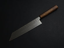 Load image into Gallery viewer, KICHIJI 440C MIGAKI HAMMERED DAMASCUS KIRITSUKE GYUTO 210MM OAK/BAIKOKU HANDLE