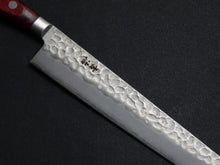 Load image into Gallery viewer, KICHIJI AUS-8 HAMMERED SUJIHIKI 240MM RED HANDLE