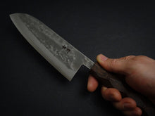 Load image into Gallery viewer, KICHIJI x NAGURI SLD NASHIJI SANTOKU 165MM NAGURI CURVED WENGE WOOD HANDLE