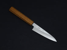 Load image into Gallery viewer, HADO GINSAN PETTY 120MM OAKWOOD HANDLE FORGED BY SATOSHI NAKAGAWA