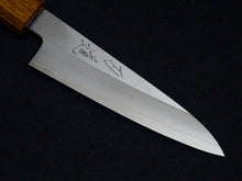 Load image into Gallery viewer, HADO GINSAN PETTY 120MM OAKWOOD HANDLE FORGED BY SATOSHI NAKAGAWA