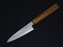Load image into Gallery viewer, HADO GINSAN PETTY 120MM OAKWOOD HANDLE FORGED BY SATOSHI NAKAGAWA