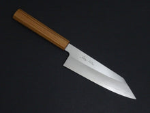 Load image into Gallery viewer, HADO GINSAN KIRITSUKE BUNKA 180MM OAKWOOD HANDLE FORGED BY SATOSHI NAKAGAWA**