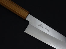 Load image into Gallery viewer, HADO GINSAN KIRITSUKE BUNKA 180MM OAKWOOD HANDLE FORGED BY SATOSHI NAKAGAWA**