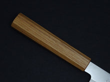 Load image into Gallery viewer, HADO GINSAN KIRITSUKE BUNKA 180MM OAKWOOD HANDLE FORGED BY SATOSHI NAKAGAWA**
