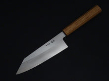 Load image into Gallery viewer, HADO GINSAN KIRITSUKE BUNKA 180MM OAKWOOD HANDLE FORGED BY SATOSHI NAKAGAWA**