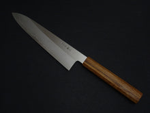 Load image into Gallery viewer, HADO GINSAN GYUTO 210MM OAKWOOD HANDLE FORGED BY SATOSHI NAKAGAWA