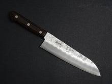 Load image into Gallery viewer, KICHIJI GINSAN NASHIJI SANTOKU KNIFE 180MM BROWN HANDLE