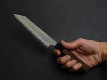 Load image into Gallery viewer, NIGARA AOGAMI SUPER CORE STAINLESS CLAD MIGAKI HAMMERED KIRITSUKE PETTY 150MM