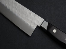 Load image into Gallery viewer, TORATETSU HAMMERED AOGAMI-2 STAINLESS CLAD SANTOKU 180MM