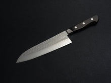 Load image into Gallery viewer, TORATETSU HAMMERED AOGAMI-2 STAINLESS CLAD SANTOKU 180MM