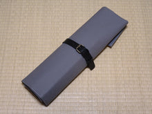 Load image into Gallery viewer, COMO+KATABA HANDMADE HIGH QUALITY CANVAS KNIFE ROLL WITH SINGLE LEATHER FITTINGS*
