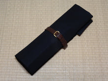 Load image into Gallery viewer, COMO+KATABA HANDMADE HIGH QUALITY CANVAS KNIFE ROLL WITH SINGLE LEATHER FITTINGS*
