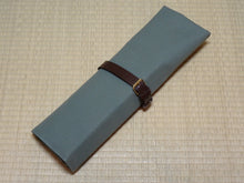 Load image into Gallery viewer, COMO+KATABA HANDMADE HIGH QUALITY CANVAS KNIFE ROLL WITH SINGLE LEATHER FITTINGS*