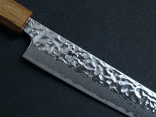 Load image into Gallery viewer, KICHIJI AUS-10 HAMMERED DAMASCUS SUJIHIKI 240MM OCTAGONAL OAK HANDLE