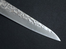 Load image into Gallery viewer, KICHIJI AUS-10 HAMMERED DAMASCUS SUJIHIKI 240MM OCTAGONAL OAK HANDLE