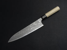 Load image into Gallery viewer, MASAKAGE SHIMO SHIROGAMI-2 DAMASCUS GYUTO 210MM MAGNOLIA OCTAGONAL HANDLE