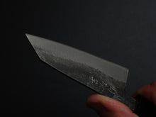 Load image into Gallery viewer, KICHIJI KUROGANE AOGAMI-2 KUROUCHI KO-BUNKA 80MM OCTAGONAL TEAK HANDLE