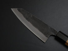 Load image into Gallery viewer, KICHIJI KUROGANE AOGAMI-2 KUROUCHI KO-BUNKA 120MM OCTAGONAL TEAK HANDLE