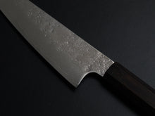Load image into Gallery viewer, KICHIJI AUS-8 NASHIJI KO-SANTOKU 150MM OCTAGONAL MONO EBONY HANDLE
