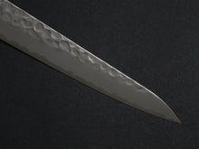 Load image into Gallery viewer, TSUNEHISA SHIROGAMI-2 STAINLESS CLAD HAMMERED SUJIHIKI 240MM CHERRY WOOD HANDLE