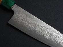 Load image into Gallery viewer, MAKOTO KUROSAKI KODAMA VG-10 DAMASCUS SANTOKU KNIFE 165MM OCTAGONAL KEYAKI/ZELKOVA HANDLE
