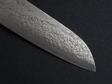 Load image into Gallery viewer, MAKOTO KUROSAKI KODAMA VG-10 DAMASCUS SANTOKU KNIFE 165MM OCTAGONAL KEYAKI/ZELKOVA HANDLE