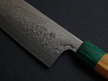 Load image into Gallery viewer, MAKOTO KUROSAKI KODAMA VG-10 DAMASCUS SANTOKU KNIFE 165MM OCTAGONAL KEYAKI/ZELKOVA HANDLE