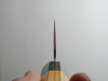 Load image into Gallery viewer, MAKOTO KUROSAKI KODAMA VG-10 DAMASCUS SANTOKU KNIFE 165MM OCTAGONAL KEYAKI/ZELKOVA HANDLE