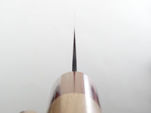 Load image into Gallery viewer, KICHIJI AOGAMI SUPER CORE STAINLESS CLAD TSUCHIME MIGAKI SUJIHIKI 240MM CHERRY WOOD HANDLE