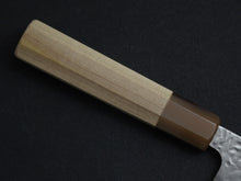 Load image into Gallery viewer, KICHIJI SHIROGAMI-1 / STAINLESS CLAD HAMMERED GYUTO 210MM OCTAGONAL HANDLE
