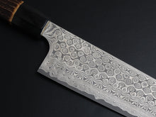 Load image into Gallery viewer, NIGARA SG2 DAMASCUS NAKIRI 165MM BURNT CHESTNUT WOOD OCTAGONAL HANDLE