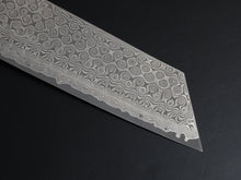 Load image into Gallery viewer, NIGARA SG2 DAMASCUS NAKIRI 165MM BURNT CHESTNUT WOOD OCTAGONAL HANDLE