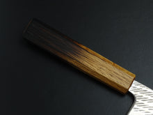 Load image into Gallery viewer, KICHIJI AUS-10 NAWAME DAMASCUS SANTOKU 165MM OCTAGONAL BURNT OAK HANDLE