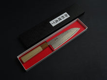 Load image into Gallery viewer, KICHIJI SW WASHIJI DAMASCUS SANTOKU 165MM OCTAGONAL HANDLE