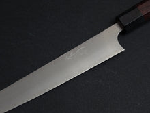 Load image into Gallery viewer, KOTETSU AOGAMI SUPER STAINLESS CLAD SUJIHIKI / CARVING KNIFE 240MM OCTAGONAL ROSEWOOD HANDLE