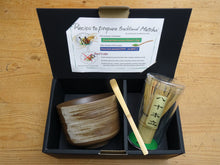 Load image into Gallery viewer, MINOYAKI MATCHA BOWL (HAKEME) WITH BAMBOO WHISK #80 & CHASHAKU / SCOOP SET