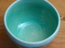 Load image into Gallery viewer, MINOYAKI BLUE NAGASHI MATCHA BOWL