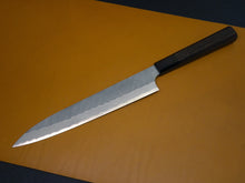 Load image into Gallery viewer, NIGARA AOGAMI SUPER CORE STAINLESS CLAD MIGAKI HAMMERED SUJIHIKI 240MM