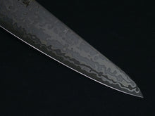 Load image into Gallery viewer, KICHIJI HIKARI SLD STAINLESS CLAD DAMASCUS KUROZOME KO-SANTOKU 150MM OCTAGONAL WENGE HANDLE