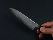 Load image into Gallery viewer, KICHIJI HIKARI SLD STAINLESS CLAD DAMASCUS KUROZOME PETTY 130MM OCTAGONAL WENGE HANDLE
