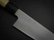Load image into Gallery viewer, HITOHIRA GOROBEI RIKICHI SHIROGAMI-2 KASUMI GYUTO 210MM MAGNOLIA OCTAGONAL HANDLE